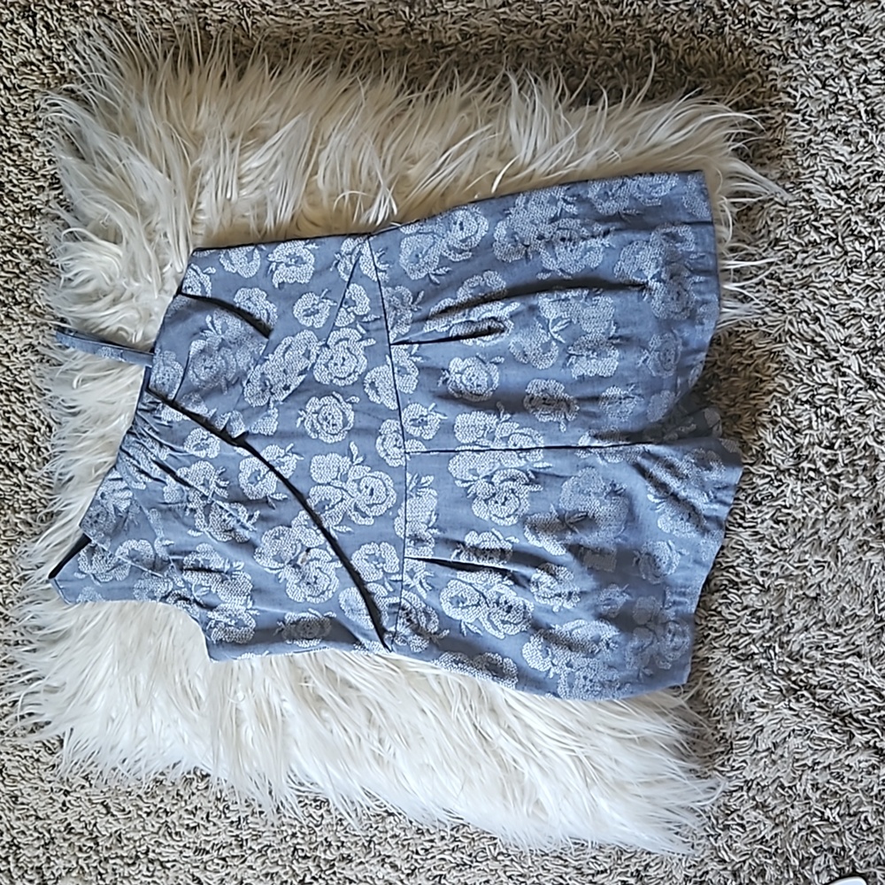 Janie and Jack denim brocade print romper size 5